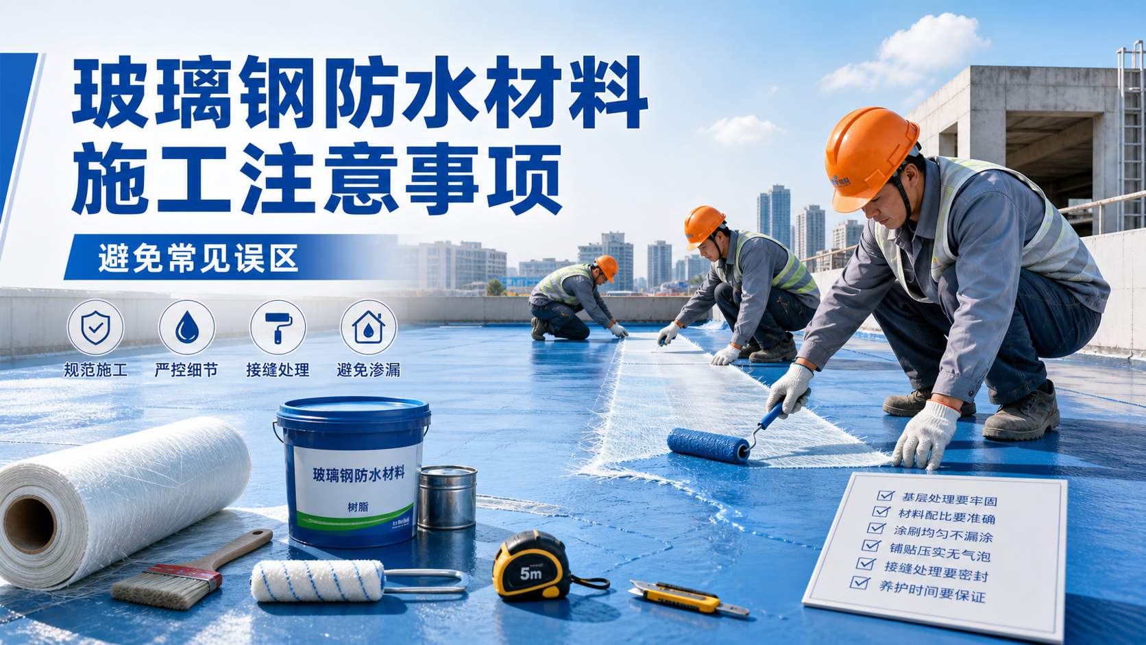 玻璃钢防水材料施工注意事项，避免常见误区 东莞 版